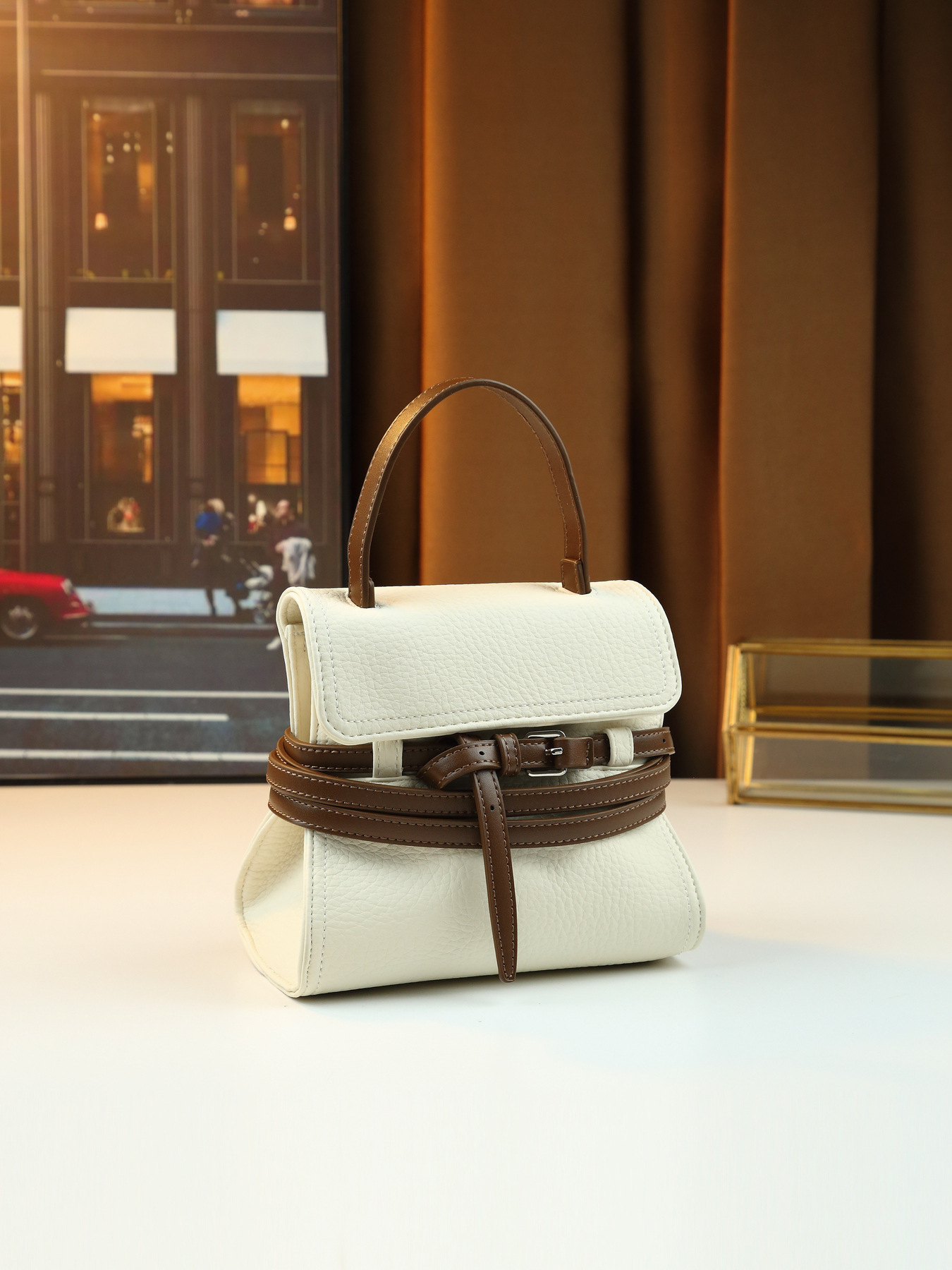 Damen Handtasche Aus Gewachstem Leder Als Umhängetasche Elegant_voghion.com