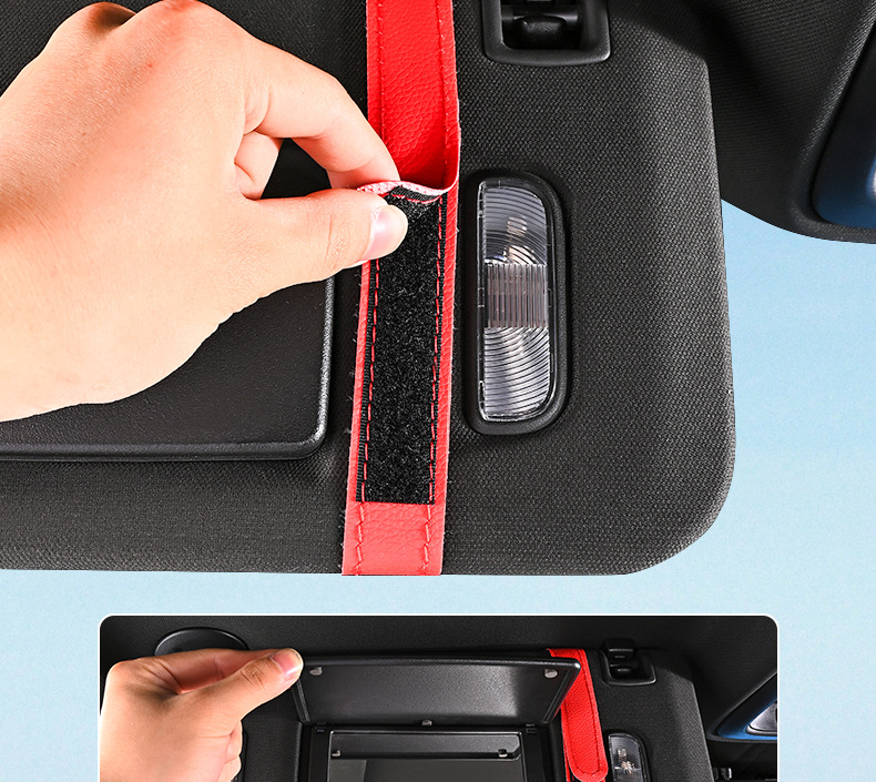 Car Sun Visor Storage Clip Multifunctional Car Glasses Clip Card Business Card Id Clip Bill Interior Storage Bag