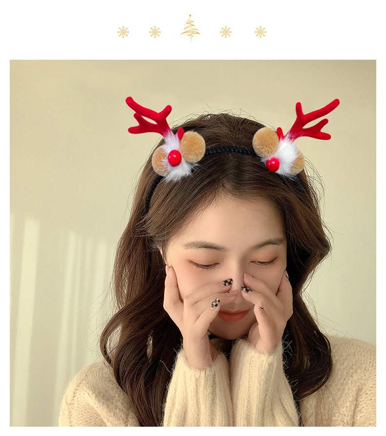 Fashion Antlers Flocking Handmade Hair Band 1 Piece display picture 2