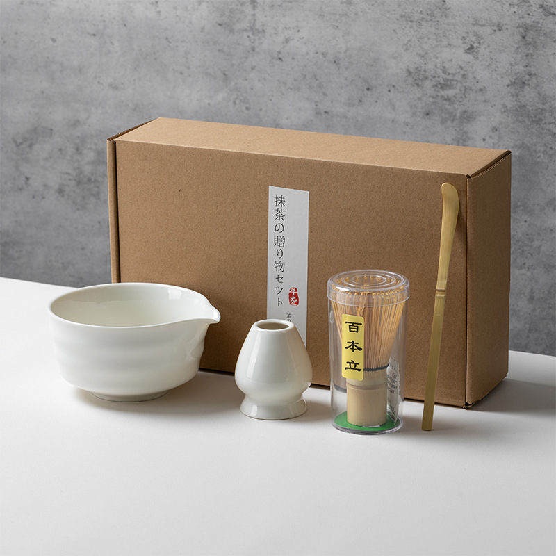 Juego de té matcha, juego de cuatro piezas de color matcha, juego de seis piezas, tazón de té japonés caliente de Amazon, tazón de matcha Baibenli