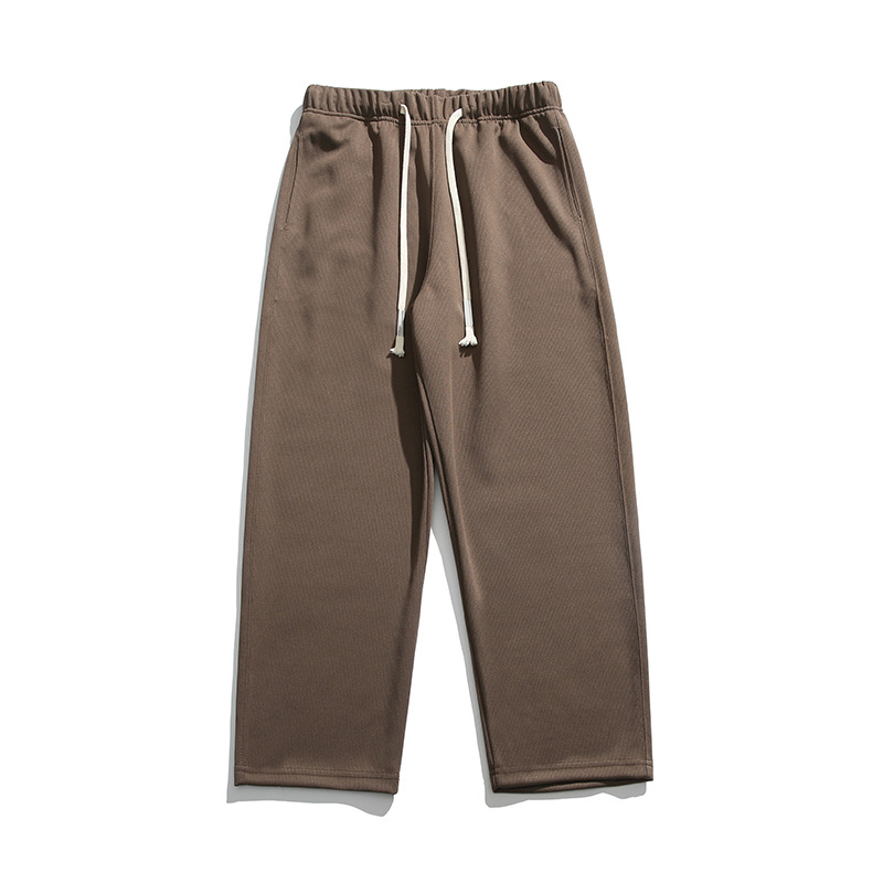 IZEXX otoño pesado color sólido sueltos pantalones casuales rectos de los hombres pantalones de pierna ancha de marca de moda americana Otoño de los hombres