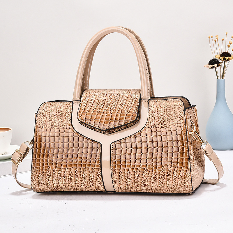 Nuevas bolsas de mujer transfronterizas con patrón de cocodrilo, bolsas de moda para mujeres, bolsas de madre, bolsas de hombro para viajar.