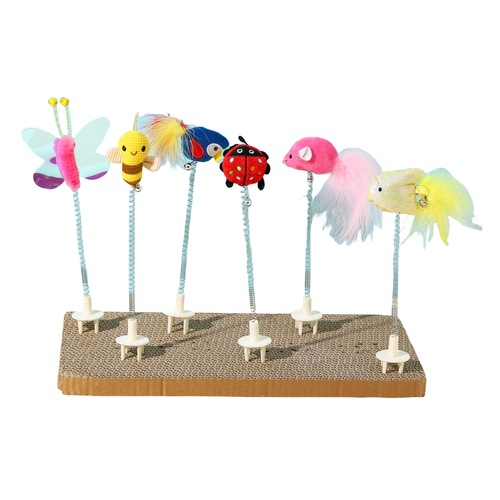 Summary of New Amazon Cat Scratch Poles with Vibrating Toys, Multiple Styles, Self-Having, Entertaining Cat Toys Wholesale