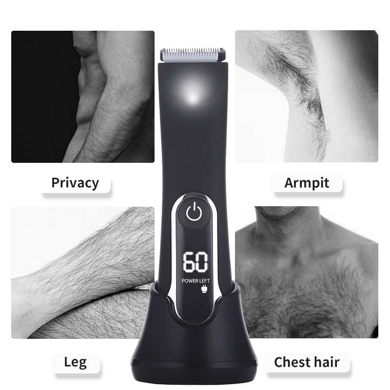 Máquina de afeitar de venta caliente transfronteriza, pantalla digital eléctrica portátil, vello corporal especial para hombres, dispositivo de depilación para las partes íntimas de las axilas image 4
