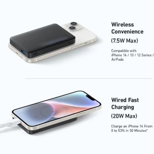 Fashion portable and convenient to carry magnetic wireless charging treasure wireless charging innovative product manufacturers