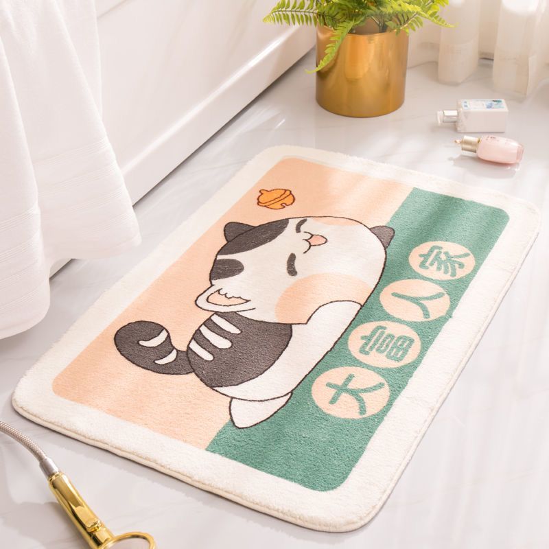漫画のドアマットは家庭用トイレを厚くして、リビングの玄関のティーテーブルの足マットはカシミヤのマットに似せている|undefined