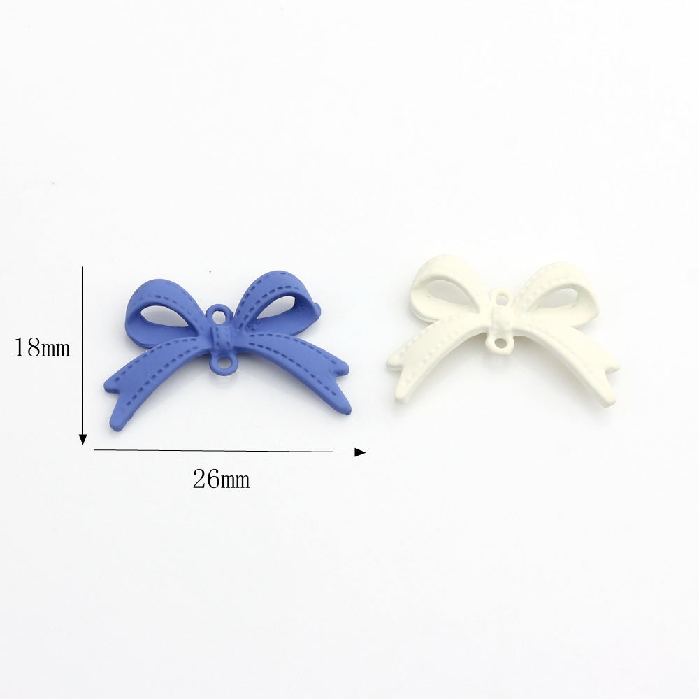 10 PCS/Package Alloy Bow Knot Pendant Simple Style display picture 1