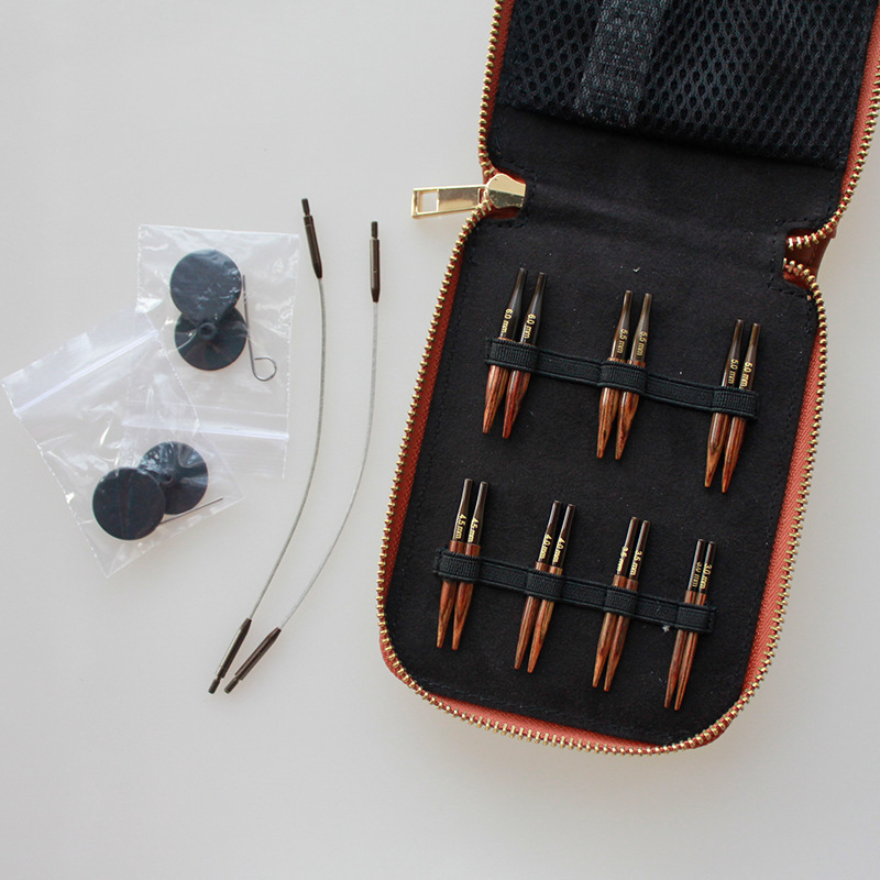 Knitpro 5 cm short needle birch ring needle set ginger wooden sleeve…