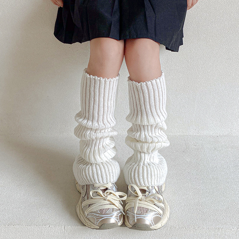 Calcetines de niñas de invierno y otoño de encaje calcetines gruesas cuerno pantorrilla estilo de ballet de niñas coreanas calcetines de pila image 9