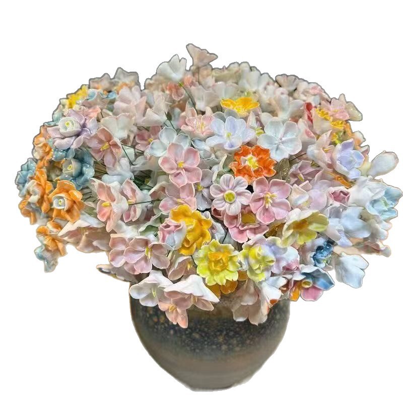 景徳鎮セラミックフラワー手作り不滅の花高温磁器手作り装飾品ギフト学生ギフトフラワーショップ装飾シミュレーション|undefined