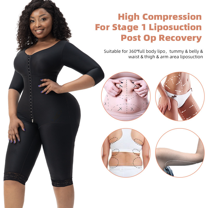 Body Shaping jumpsuit after liposuction source manufacturer postpartum belly contracting waist lifting hip chest support arm corset