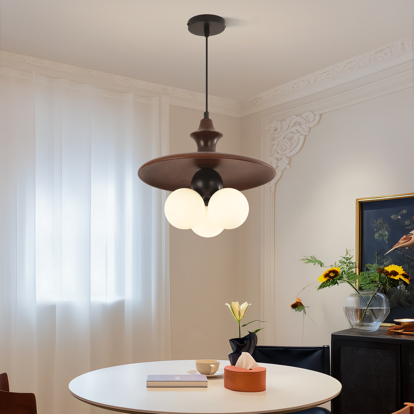 Lámpara del restaurante estilo antiguo estilo Song estética de alto nivel retro lámpara de mesa de comedor de alto nivel hogar lámpara Zhongshan L138