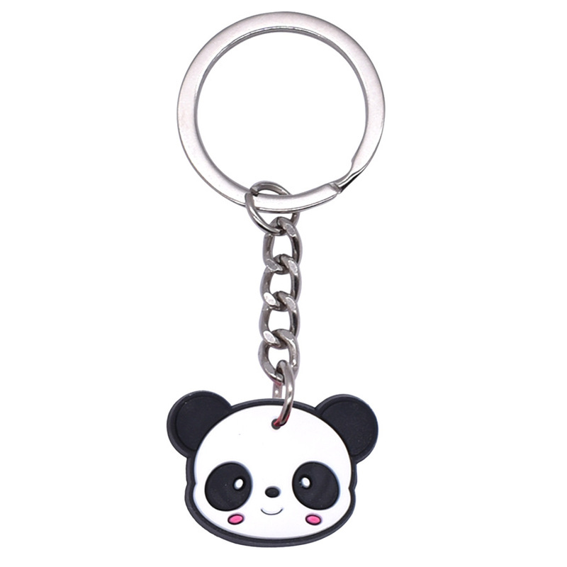 パンダのアニメのキーホルダーの部品のPVCの柔らかいゴムのキーホルダーの包みのペンダントのかわいい小さい贈り物のメーカーは卸売りします。|undefined