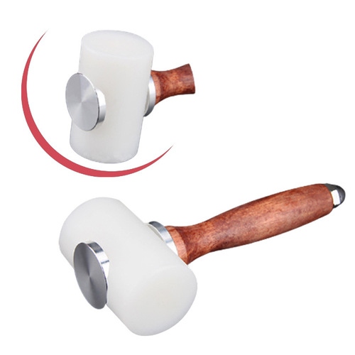 Factory supply T-shaped leather embossing hammer, nylon hammer, printed hammer, wooden handle carving hammer, leather craft leather embossing hammer