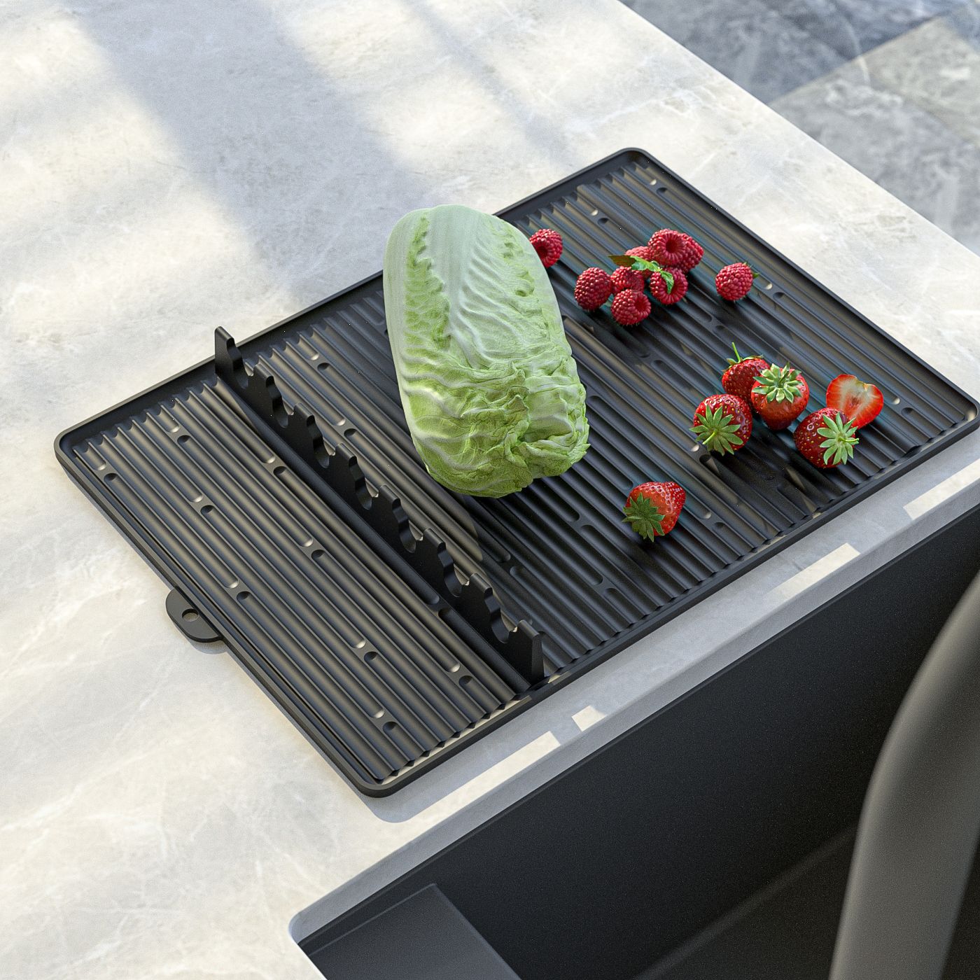 Nueva almohadilla de herramienta de horno de piedra negra transfronteriza almohadilla protectora de silicona almohadilla de limpieza a prueba de polvo bandeja de barbacoa almohadilla protectora de silicona