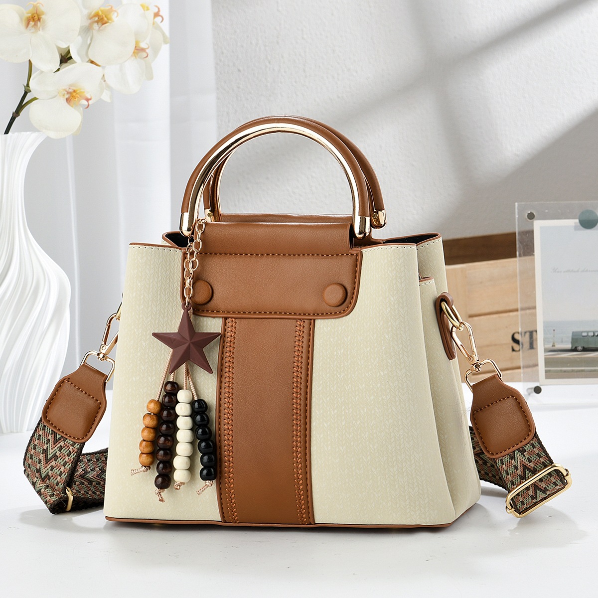 Temperamento bolso de mano 2026 nuevo color de contraste bolso de viaje de moda casual de hombro bolso de almacenamiento bolsas transfronterizas