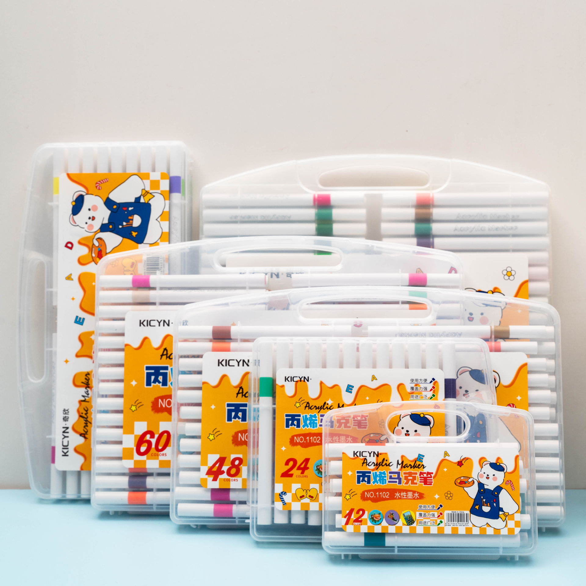 Acrylic Marker Pen Color-opaque Colored Pen for Children and Primary School Students Kindergarten Stackable Color Water-based Washable Painting Pen