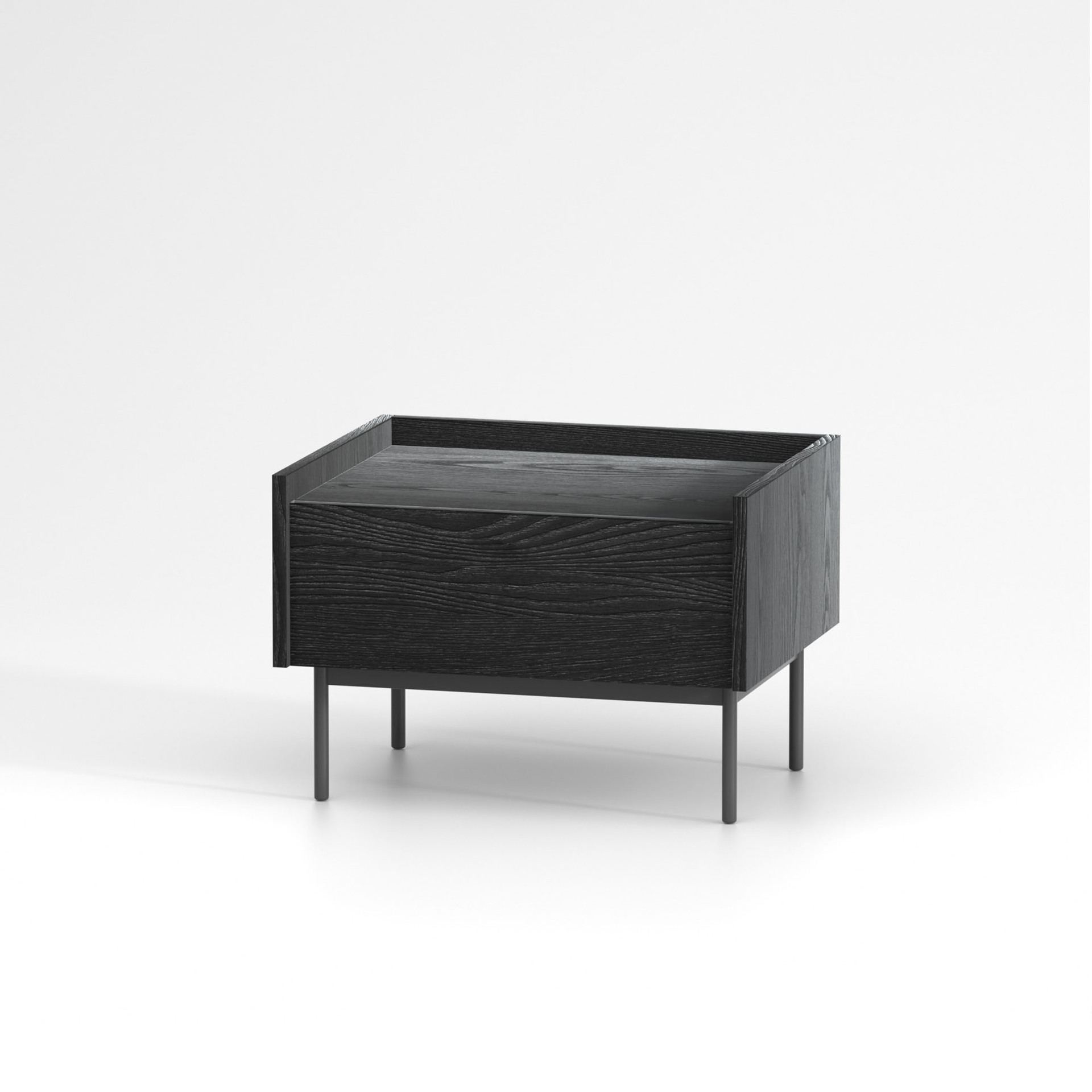 Italian Minimalist Black Multifunctional Creative Bedside Table Iron Nordic Modern Hotel Storage Bedside Table