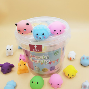 Cross-border barreled cute small dumplings decompression toys vent pinch music soft rubber decompression toys holiday gifts wholesale