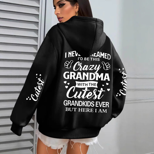Letter Print Hooded Sweatshirt Fleece Sweatshirt Men's and Women's Clothing Athletic Hoodies