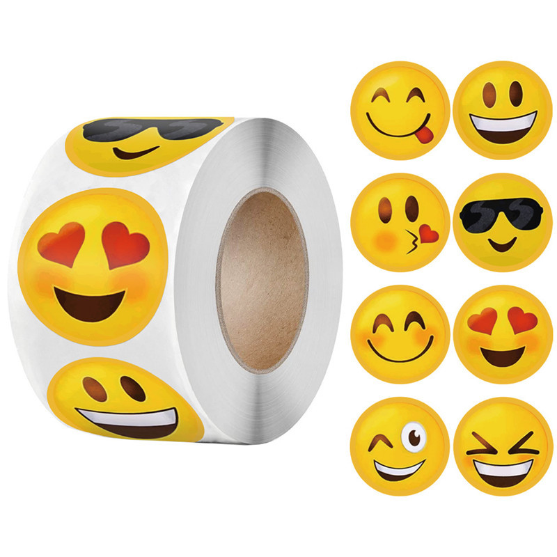 Cute Cartoon Smile has Face Sticker Teacher Children Rewards