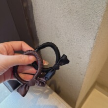 韩系布艺蝴蝶结粗发圈女气质百搭简约头绳扎头发高弹力橡皮筋头花