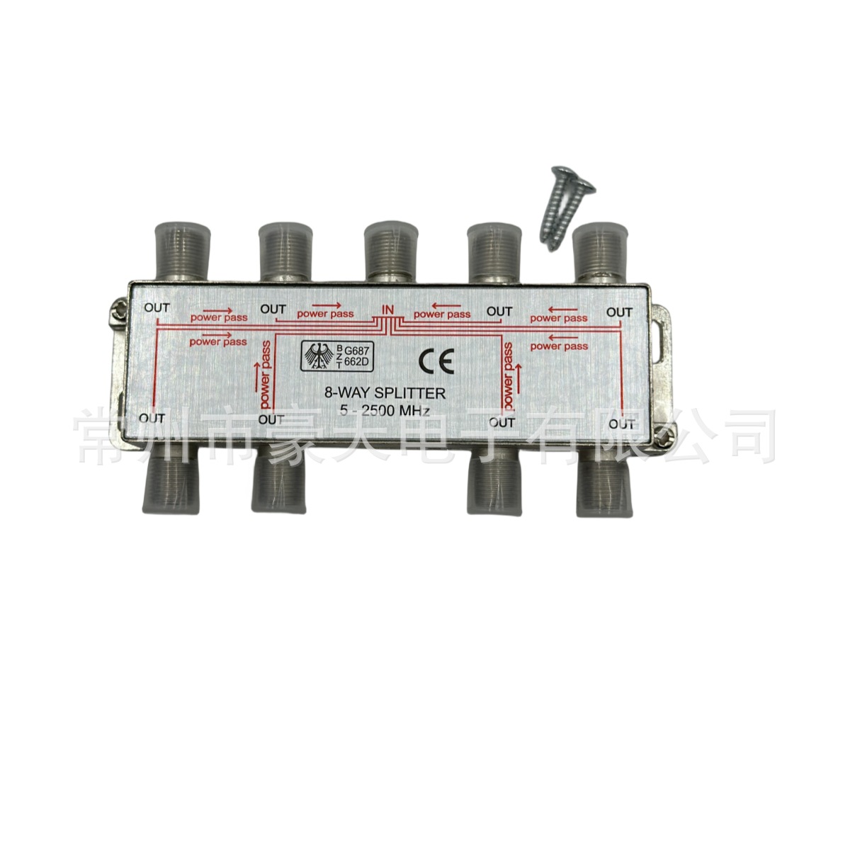 供应有线电视分配器，八分配，一进八出分配器，5~2500MHz分配器