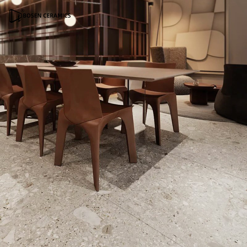 微哑柔润面水磨石瓷砖别墅客厅地板瓷砖厨卫阳台背景墙地面砖防滑