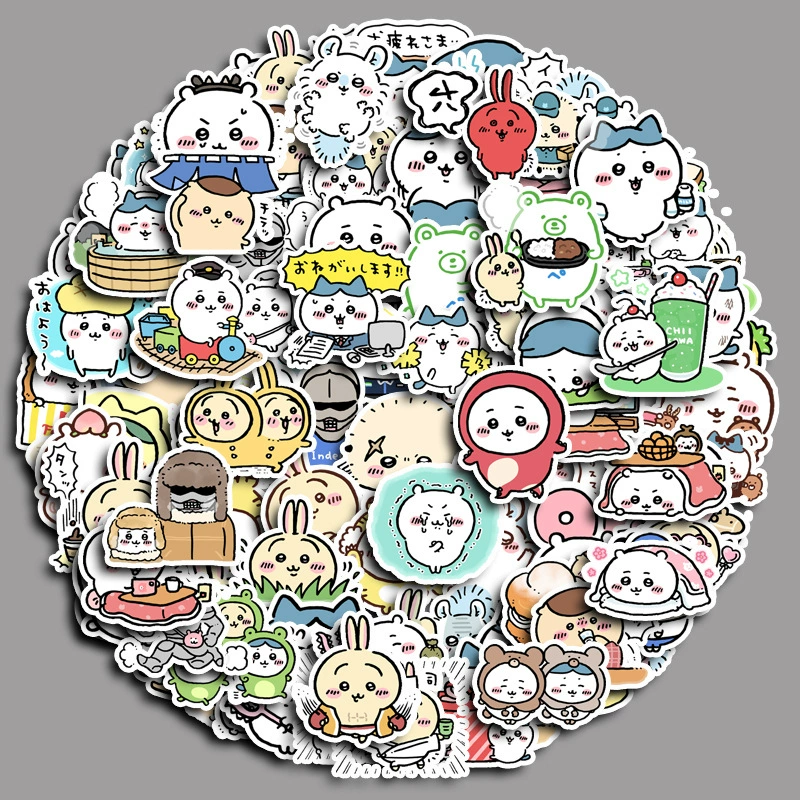 100 милых водонепроницаемых наклеек с мультяшными персонажами для украшения блокнотов, гитар, столов и т. д.