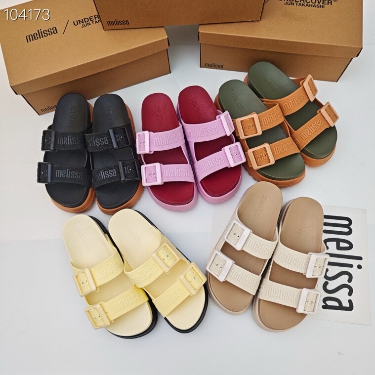 2025 Melissa melissa Slippers 2025 Brazilian Jelly Shoes Buckle Platform Jelly Shoes