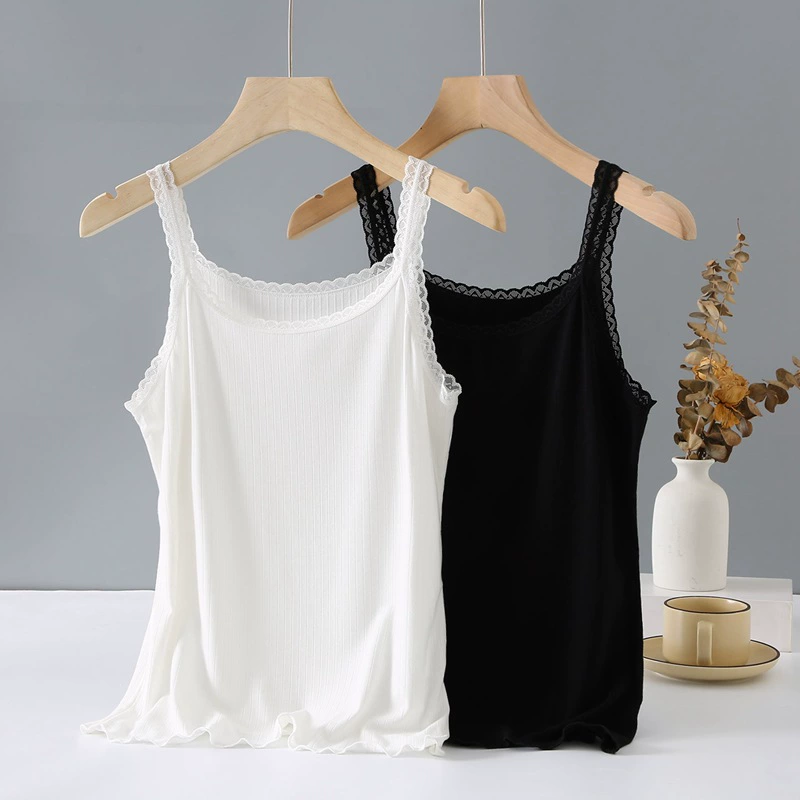 Летнее Новое Стильное верхнее нижнее белье, однотонное кружевное эластичное нижнее белье, женский жилет, 2023, внутренняя Одежда для девочек