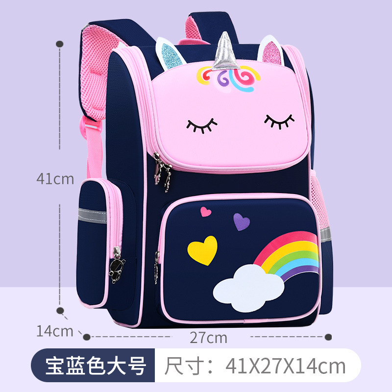 Mochila personalizada niñas crestas transfronterizas 2023 lindas unicornios niñas niños escolares mochilas al por mayor