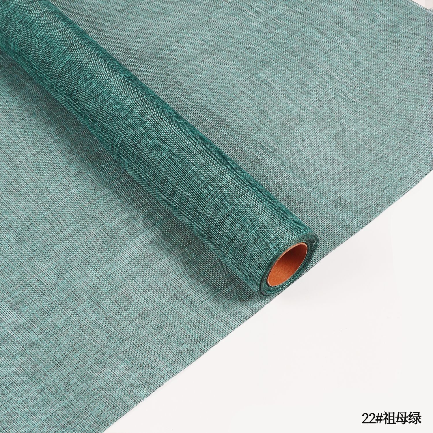 Papel de embalaje de lino colorido al por mayor lino material de embalaje de flores floral papel de embalaje de flores