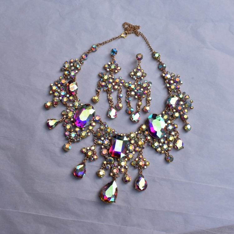 Set gioielli da sposa retro con strass per donna stile lussuoso_voghion.com