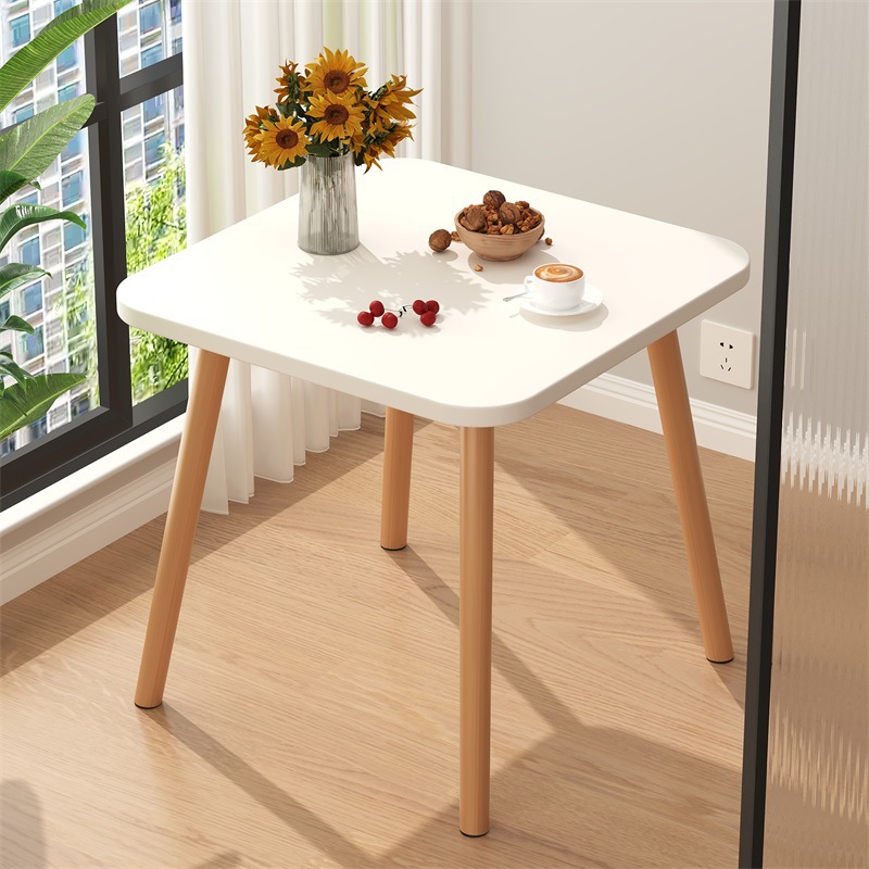 따뜻한 흰색 사각형 테이블 60*60 높은 60
