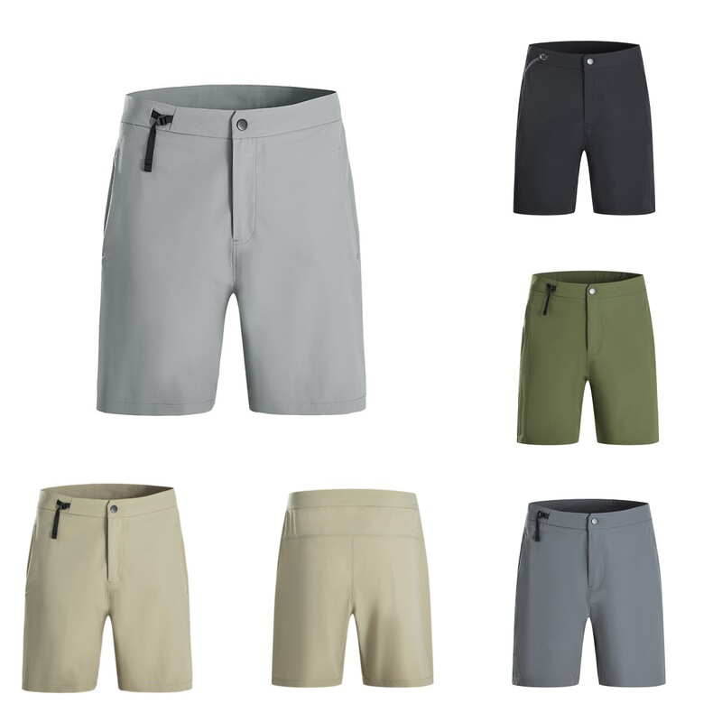Cross-Border Summer New Men's Large Size Golf Shorts Pleat-Free Elastic Casual Pants with Pockets Hiking Sports Pants