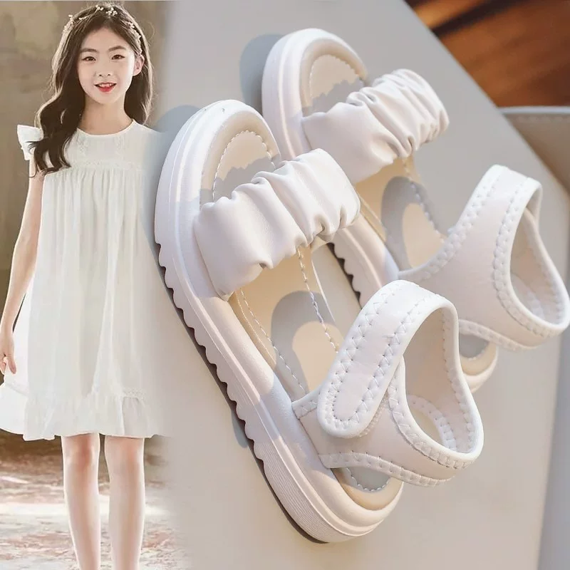 Sandals, summer children's footwear, fashionable shoes for princess, internet celebrity, soft sole, 16 years