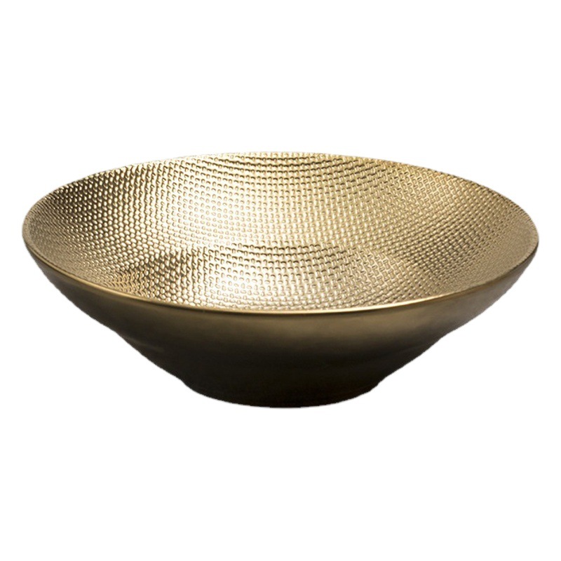 Platos de cerámica Placas de oro de porcelana Vajilla de lujo