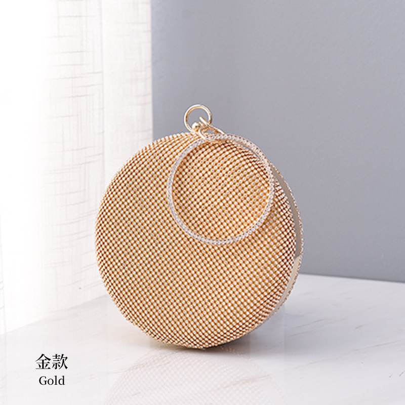 Bolso de noche transfronterizo Bolso de banquete incrustado en diamantes Bolso de mujer Cena de fiesta europea y americana Vestido de cena de embrague Bolso de noche de las mujeres