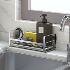Amazon Kitchen Sink Drain Rack Sponge Dish Cloth No-Hole Desktop Storage Rack Double Layer Cleaning Tool Shelf