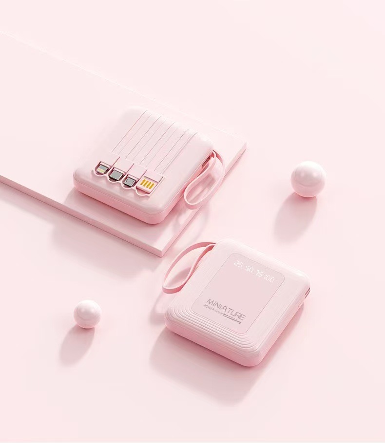 Fuente de fábrica nuevo banco de energía portátil con cable propio banco de energía de gran capacidad banco de energía móvil compacto