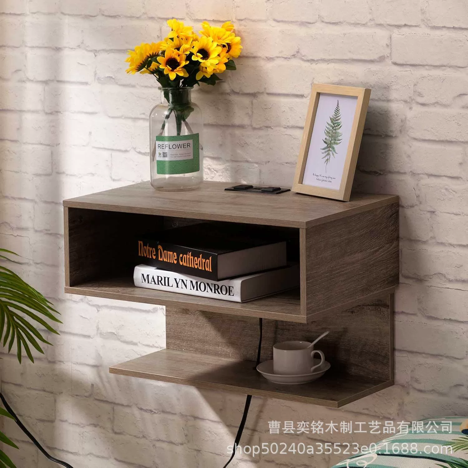 Деревянная подставка для спальни настенная тумбочка настенная тумбочка