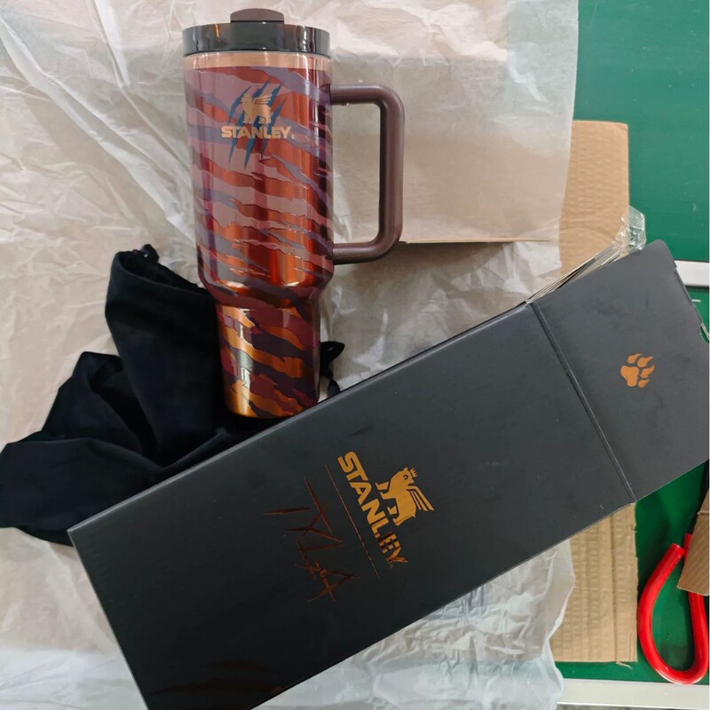史丹利保温杯stanley cup冰霸杯史丹利杯豹纹老虎汽车杯新品爆款|undefined