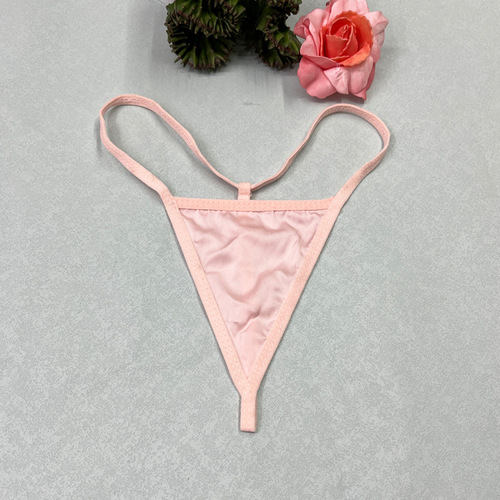 One-piece ice silk T-shaped underwear, low-rise triangle underwear, couple's seductive large size, direct entry, no removal T-shaped