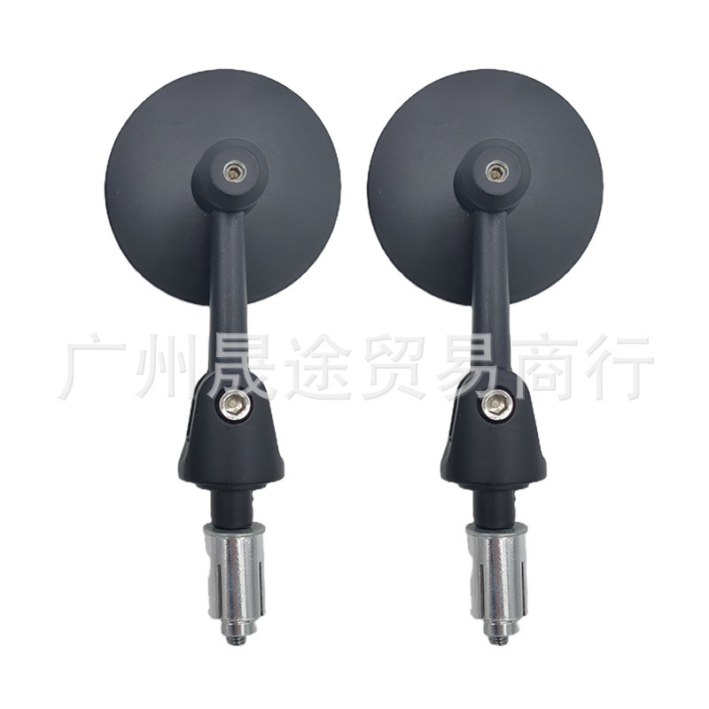 Motorcycle rearview mirror folding round mirror moped modified accessories retro car locomotive rear handlebar mirror blocking mirror