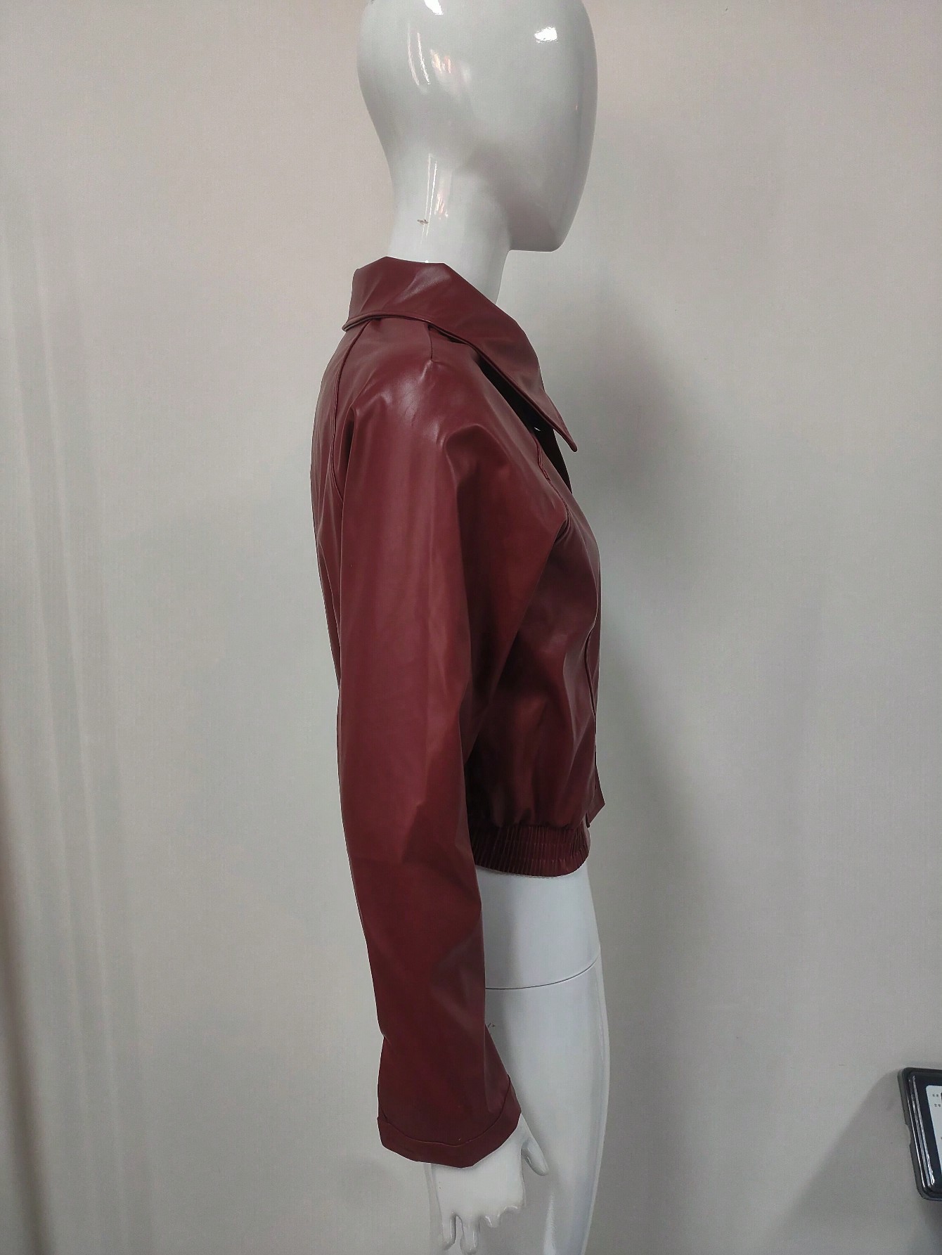 Spring, Autumn Season Women's Gender Women's Vintage Style Solid Color Single Breasted Leather Jacket Casual Jacket