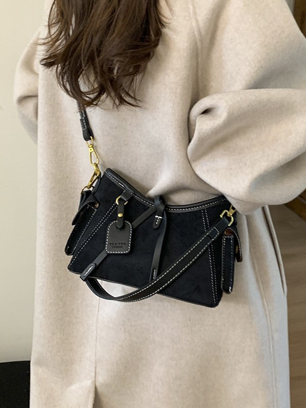 Este año, la moda de piel de ciervo retro hombro bolso de brazo para mujeres 2025, nuevo bolso de alta calidad de moda transfronterizo