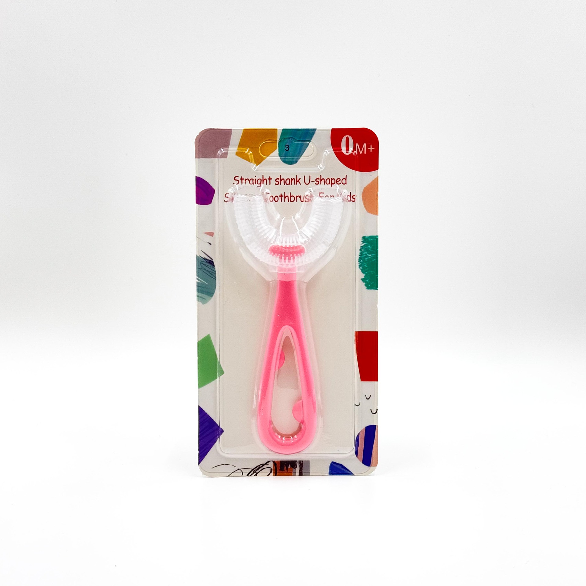 Inglés tarjeta de niños tipo u silicona líquida cepillo de dientes manual para bebés perezoso cepillo de dientes de boca cubierta limpieza oral