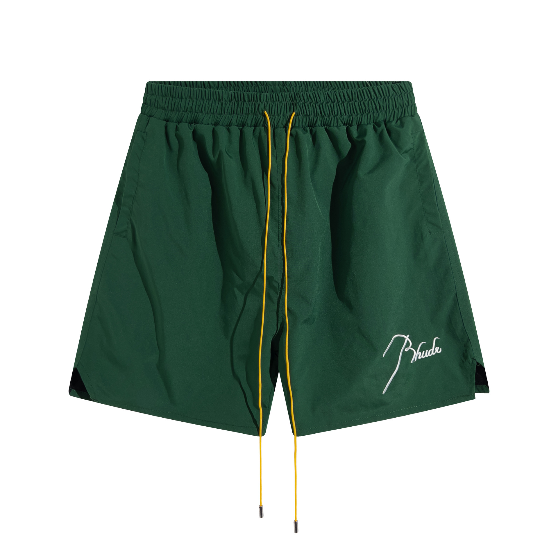 Tendencia europea y estadounidense transfronteriza rhude colección de letras 3M pantalones cortos casuales reflectantes hombres y mujeres pantalones de playa de alta calle estadounidenses