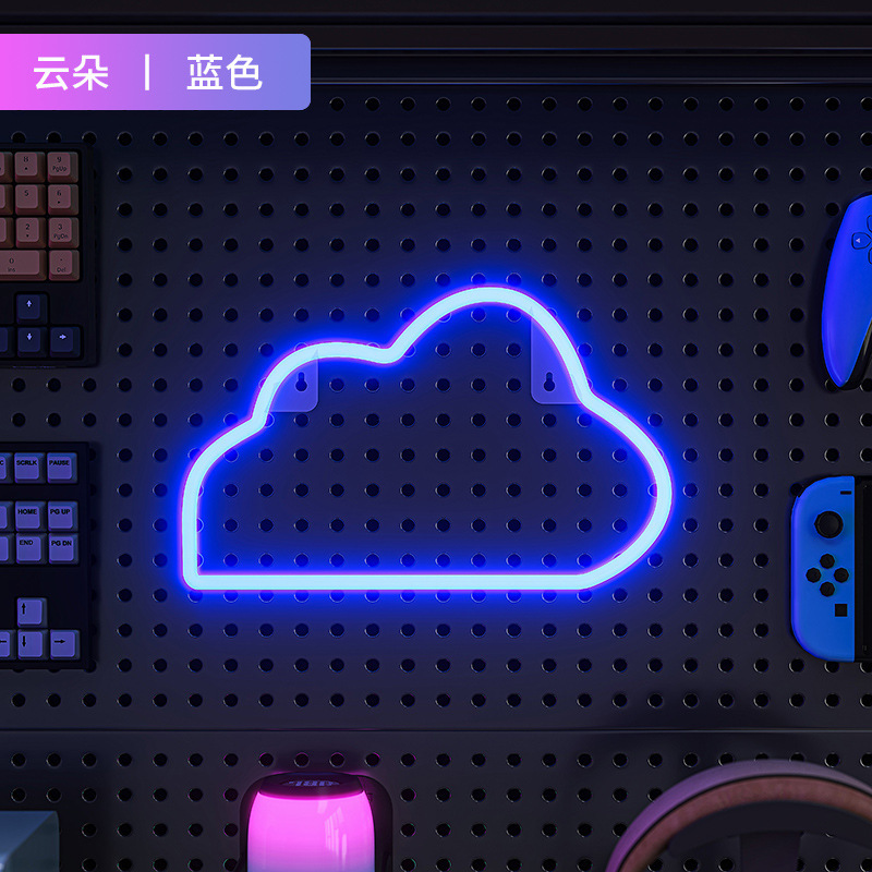 Tablero de la cueva, luz ambiental, decoración de la sala de deportes electrónicos, luz de neón LED, modelado de celebridades de Internet, decoración creativa de la pared, accesorios de gancho